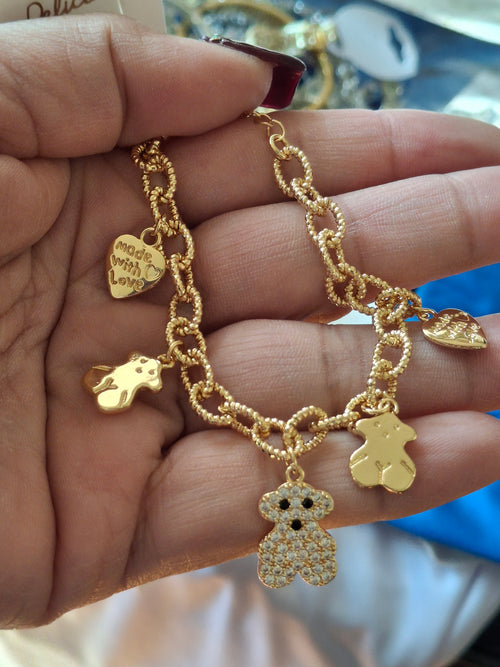 Bear bracelet charms