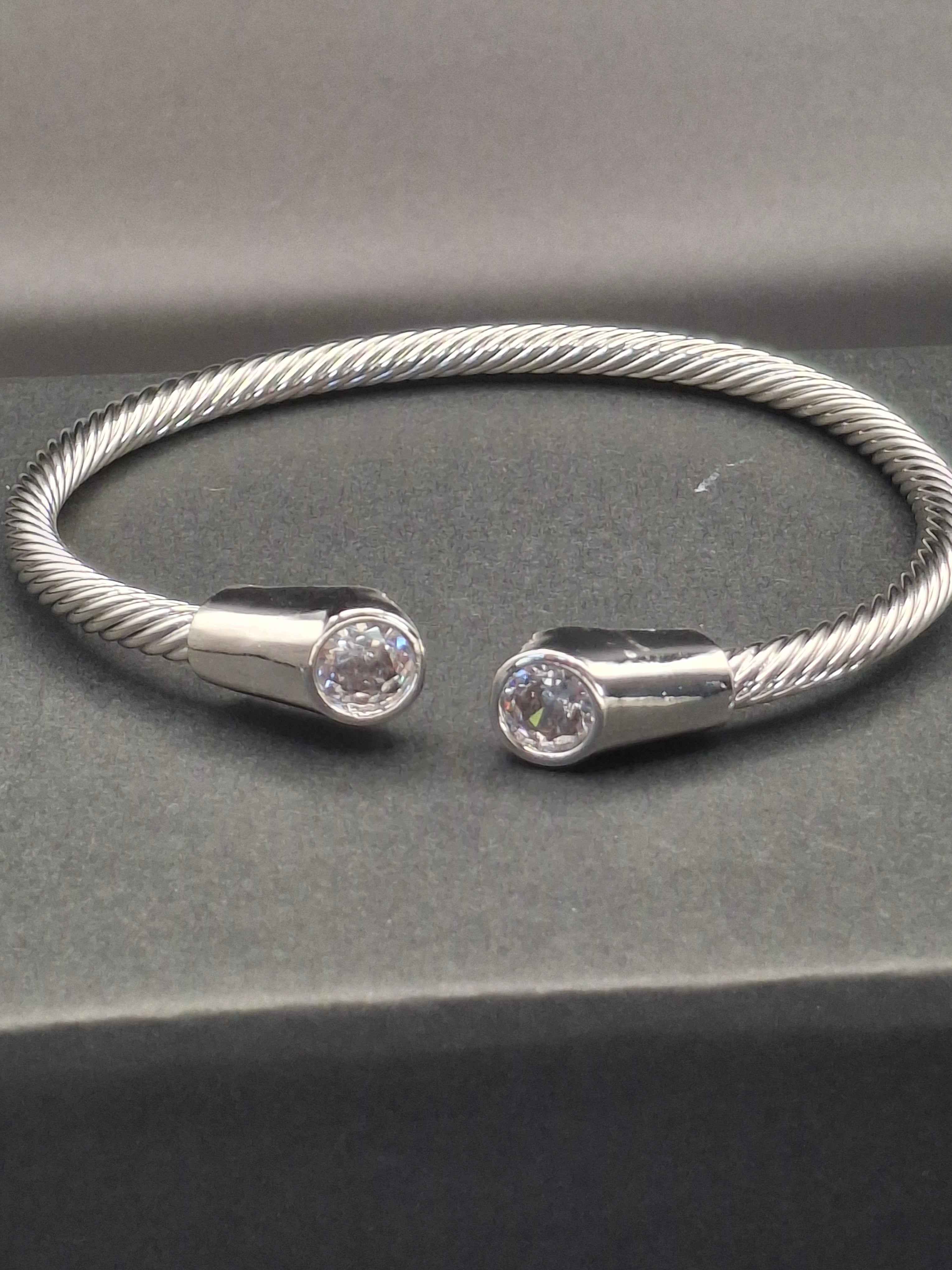 Stainless/ silver bangle