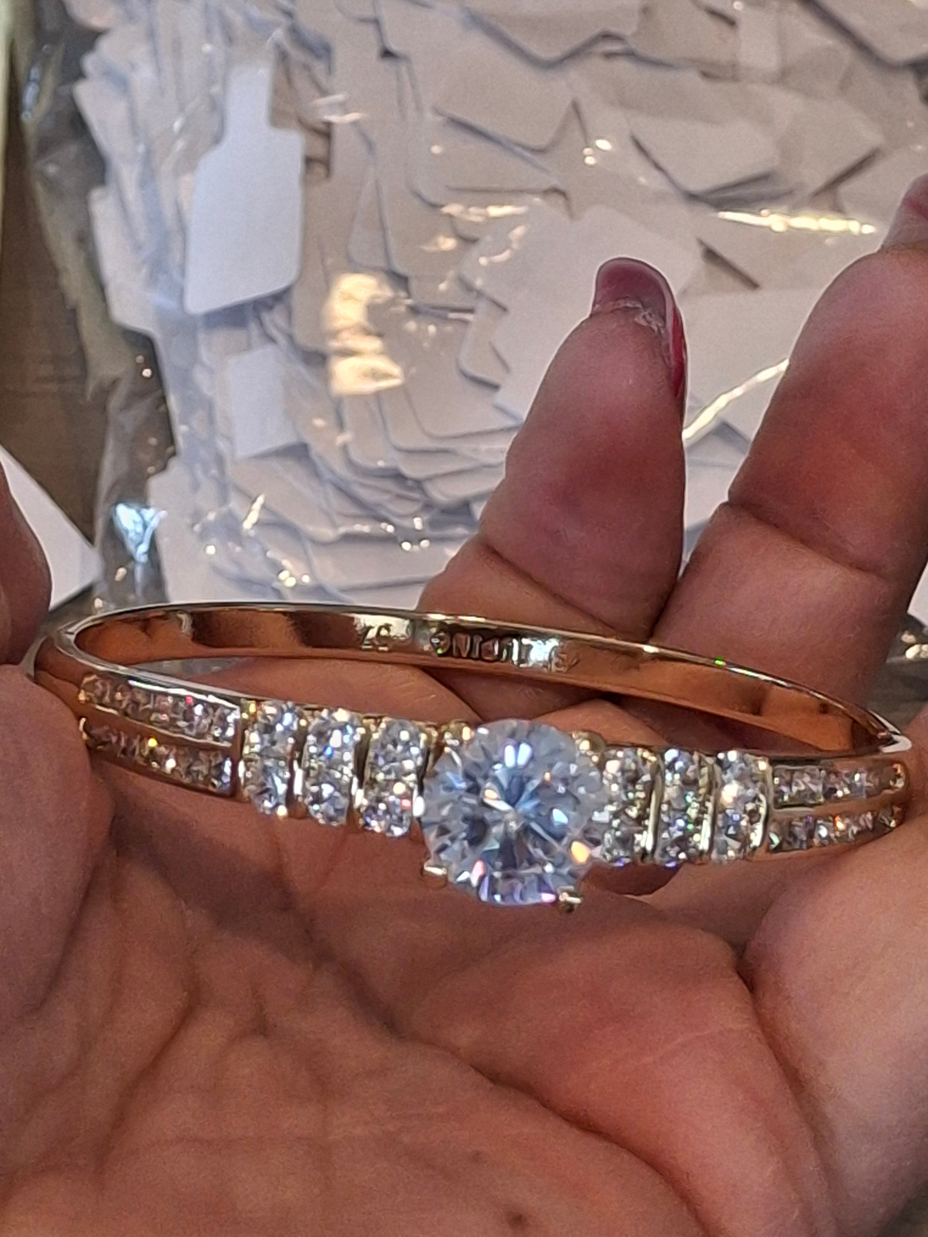 Gold plated princess bangle