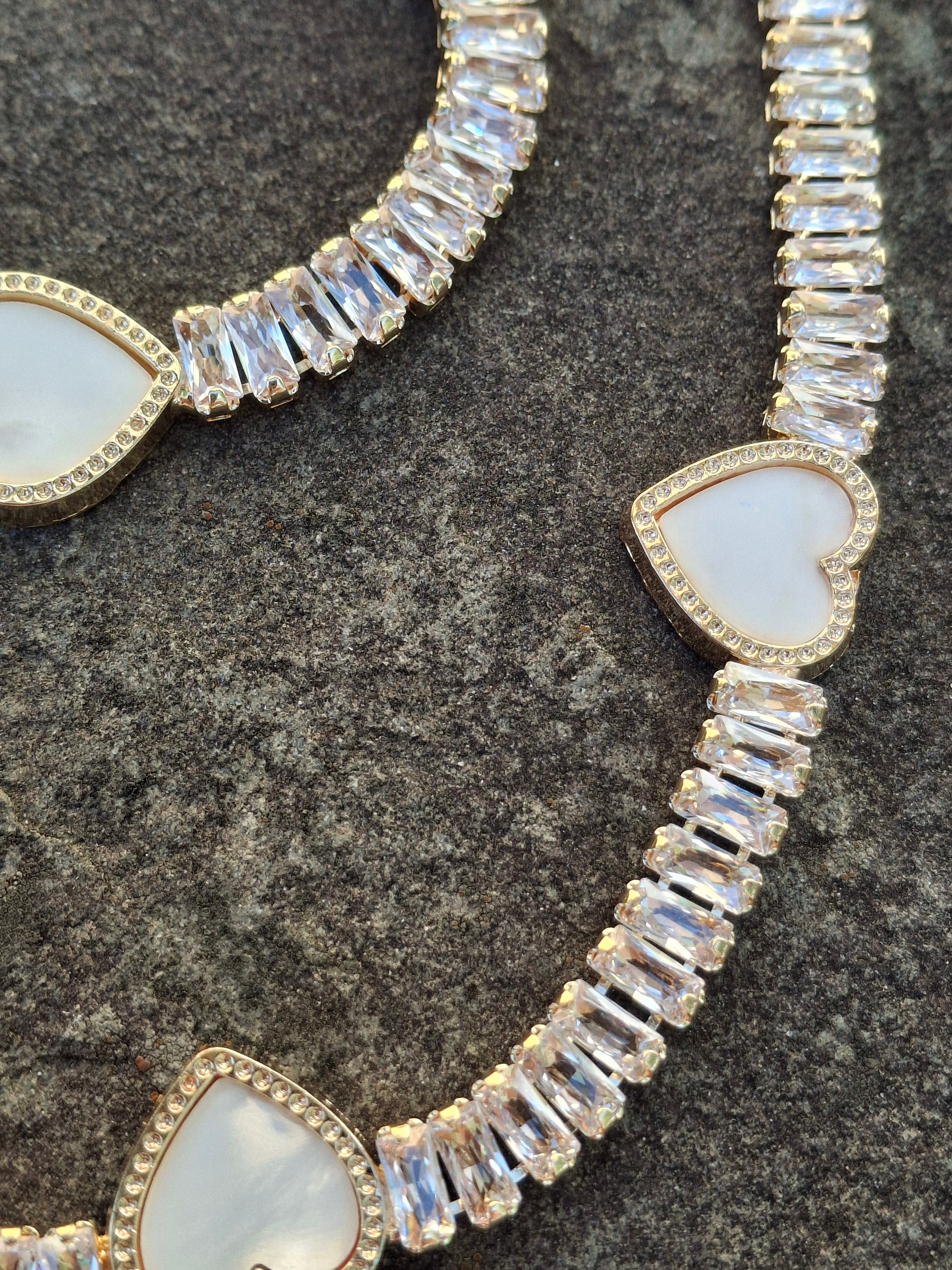 Rose gold heart set